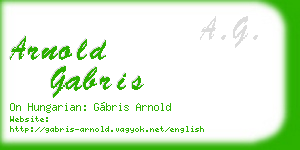arnold gabris business card